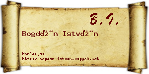 Bogdán István névjegykártya