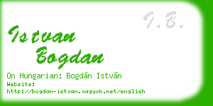 istvan bogdan business card